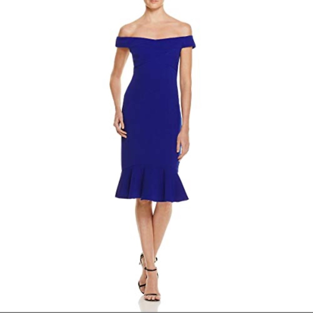 JS Collections Strapless Royal Blue Dress